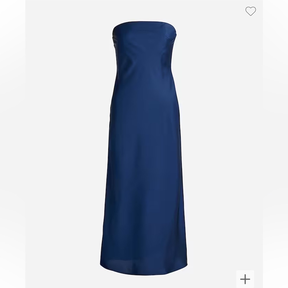 J. Crew Blue Strapless Gown